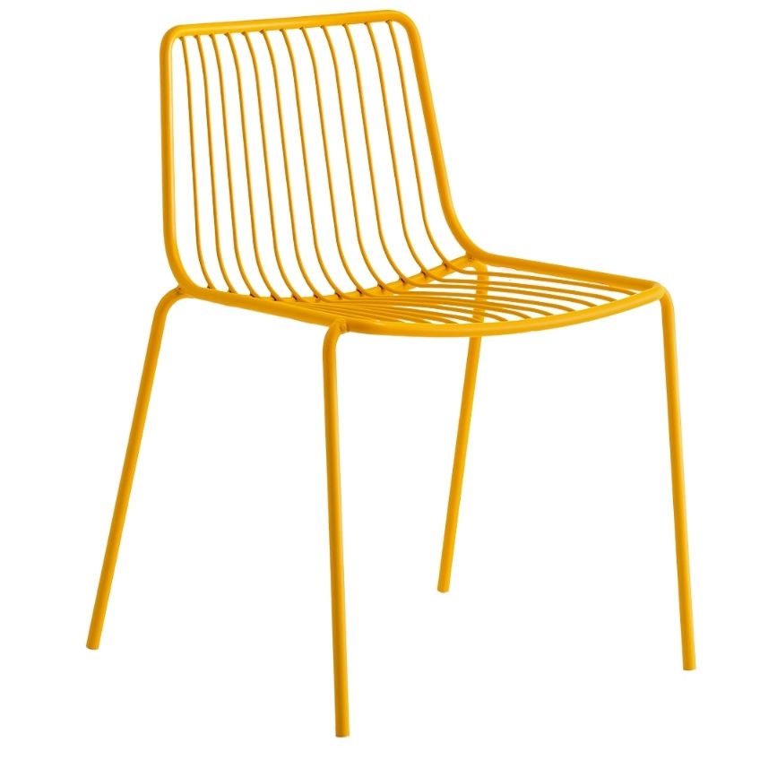Pedrali Žlutá kovová jídelní židle Nolita 3650 Pedrali