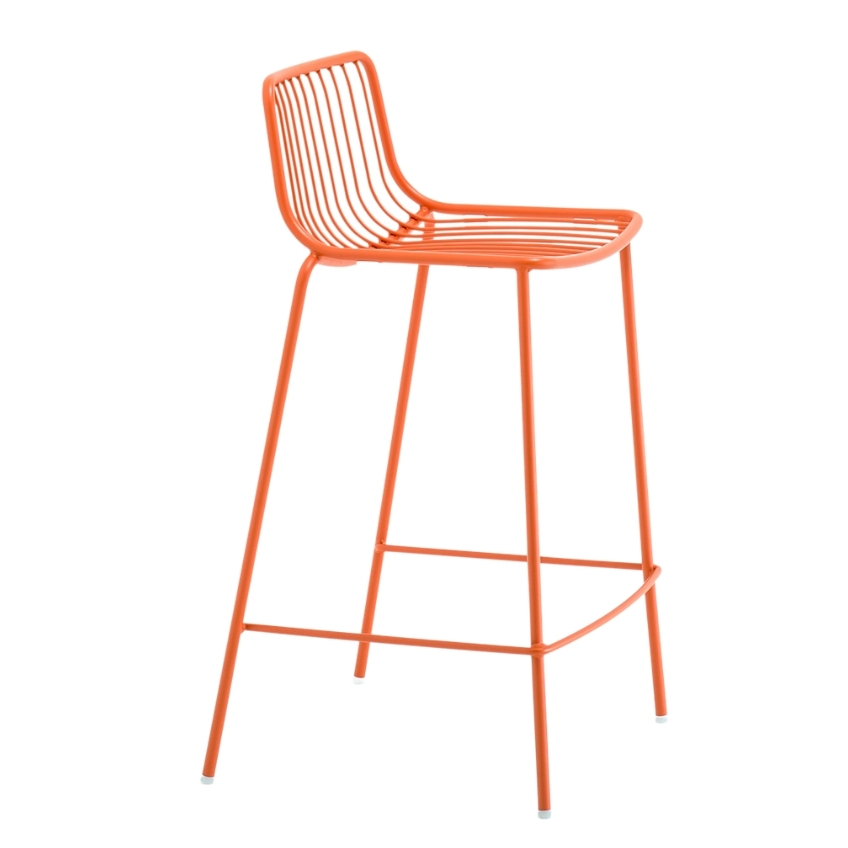 Pedrali Oranžová kovová barová židle Nolita 3657 65 cm Pedrali