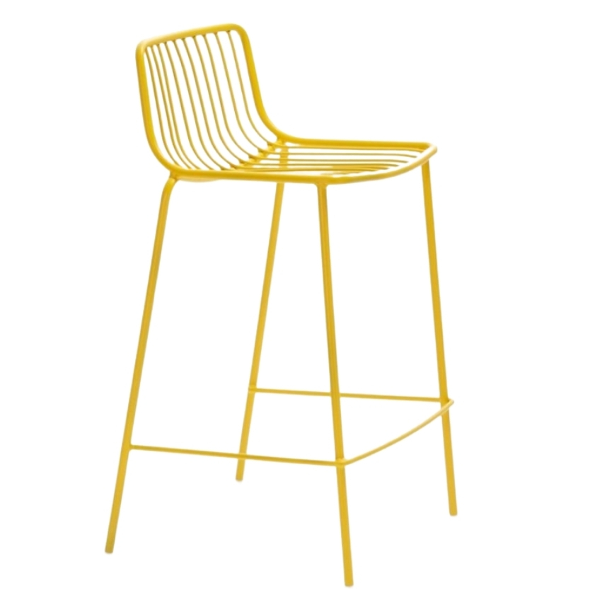 Pedrali Žlutá kovová barová židle Nolita 3657 65 cm Pedrali