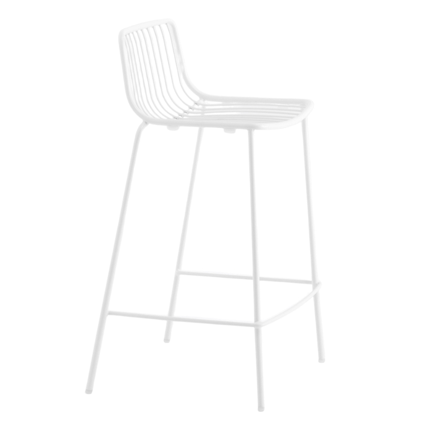 Pedrali Bílá kovová barová židle Nolita 3657 65 cm Pedrali