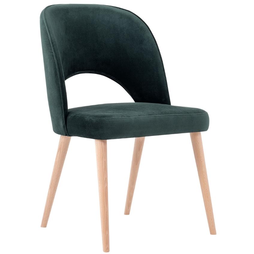 Nordic Design Tmavě zelená sametová jídelní židle Jolene Nordic Design