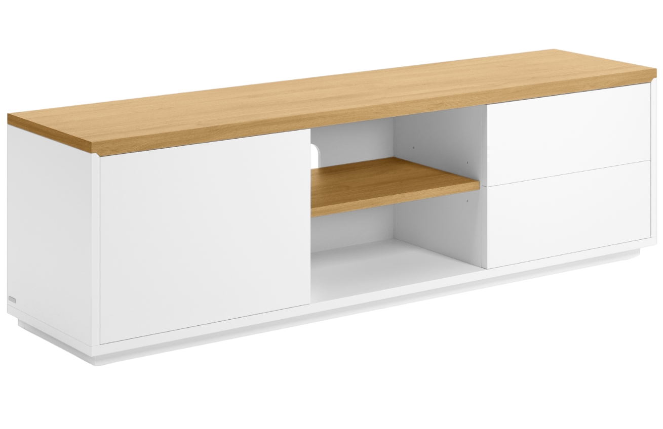 Bílý lakovaný TV stolek Kave Home Abilen 150 x 36 cm Kave Home