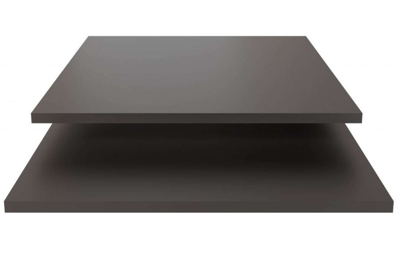 Hoorns Černé lakované police Grau 54 x 47 cm Hoorns