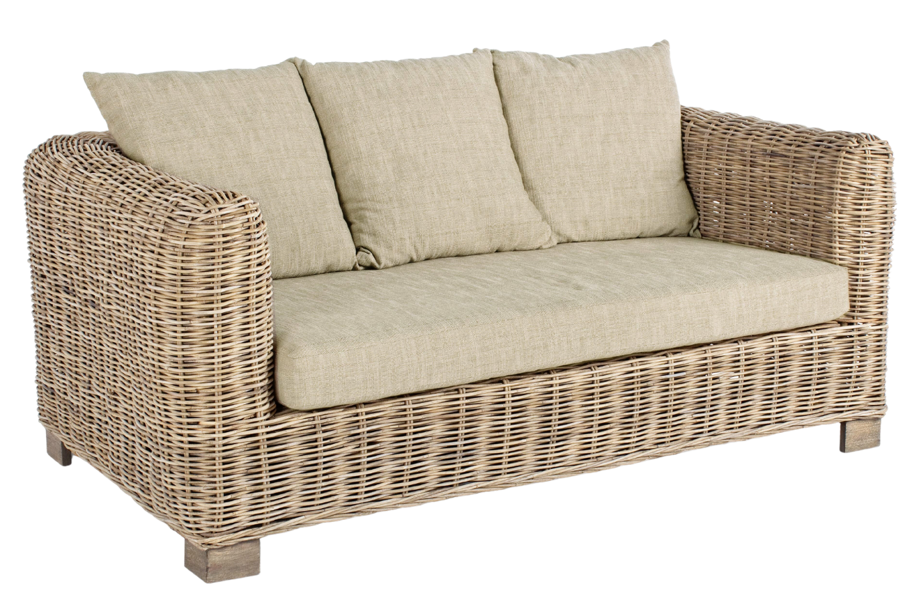 Ratanová dvoumístná zahradní pohovka s polštáři Bizzotto Fortaleza 162 cm Bizzotto