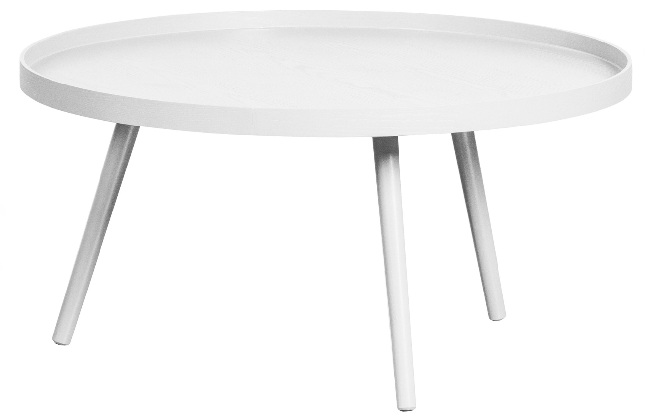 Hoorns Bílý lakovaný konferenční stolek Mireli 78 cm Hoorns