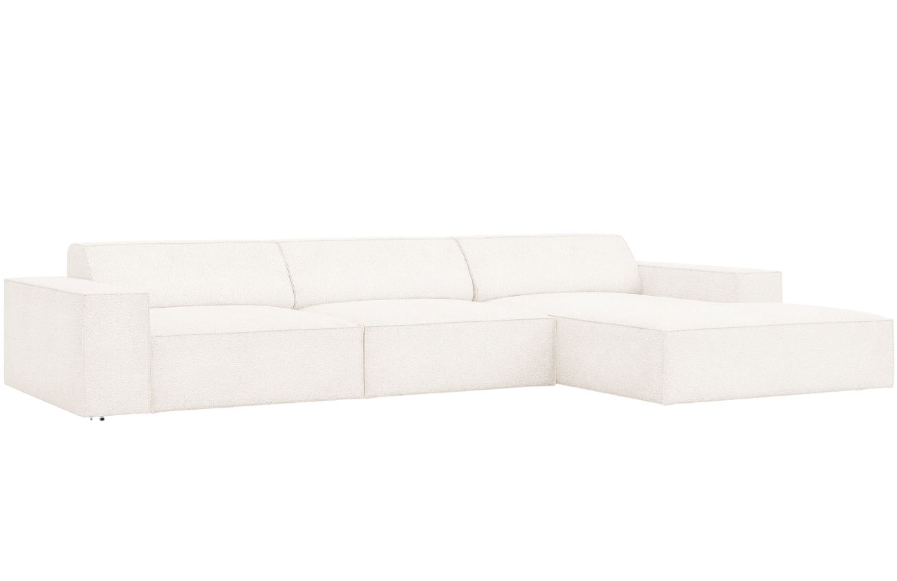 Béžová manšestrová rohová pohovka MICADONI Jodie 284 cm