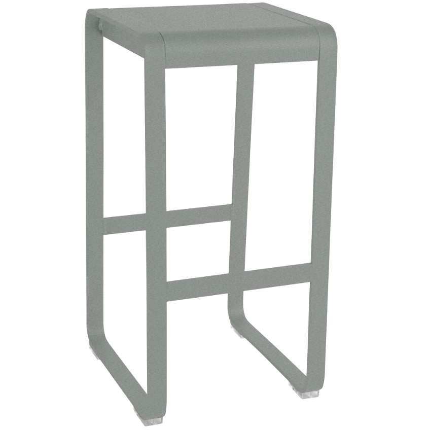 Popelově šedá hliníková zahradní barová židle Fermob Bellevie 75 cm Fermob