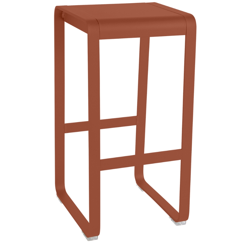 Zemitě červená hliníková zahradní barová židle Fermob Bellevie 75 cm Fermob