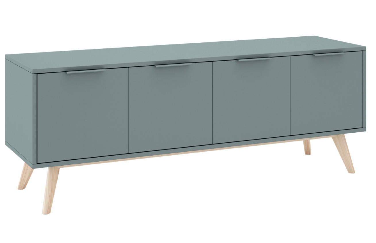 Zelený lakovaný TV stolek Marckeric Pisco II. 140 x 40 cm Marckeric