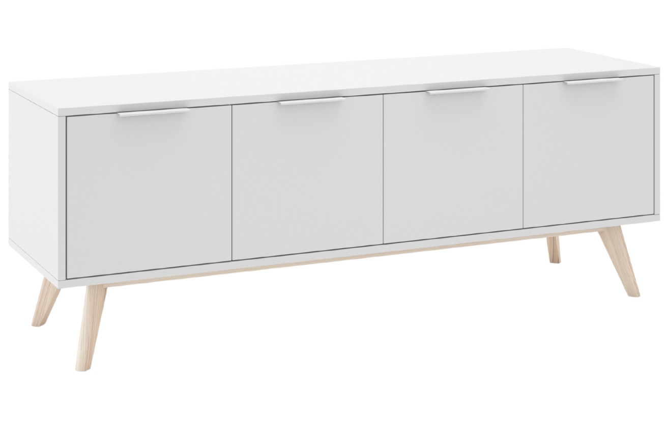 Bílý lakovaný TV stolek Marckeric Campus II. 140 x 40 cm Marckeric