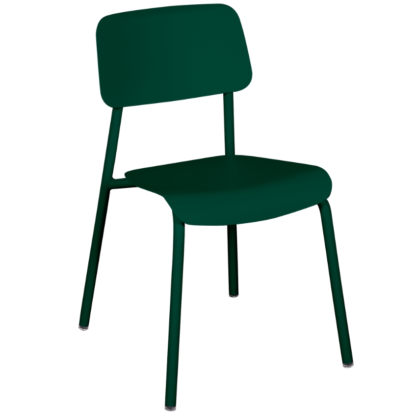 Tmavě zelená hliníková zahradní židle Fermob Studie Fermob