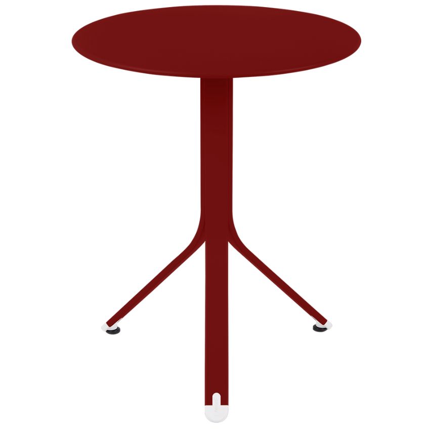 Červený kovový stůl Fermob Rest'O Ø 60 cm Fermob