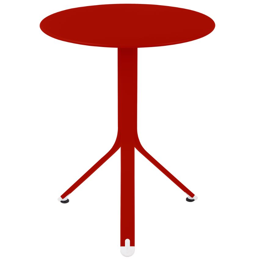 Makově červený kovový stůl Fermob Rest'O Ø 60 cm Fermob