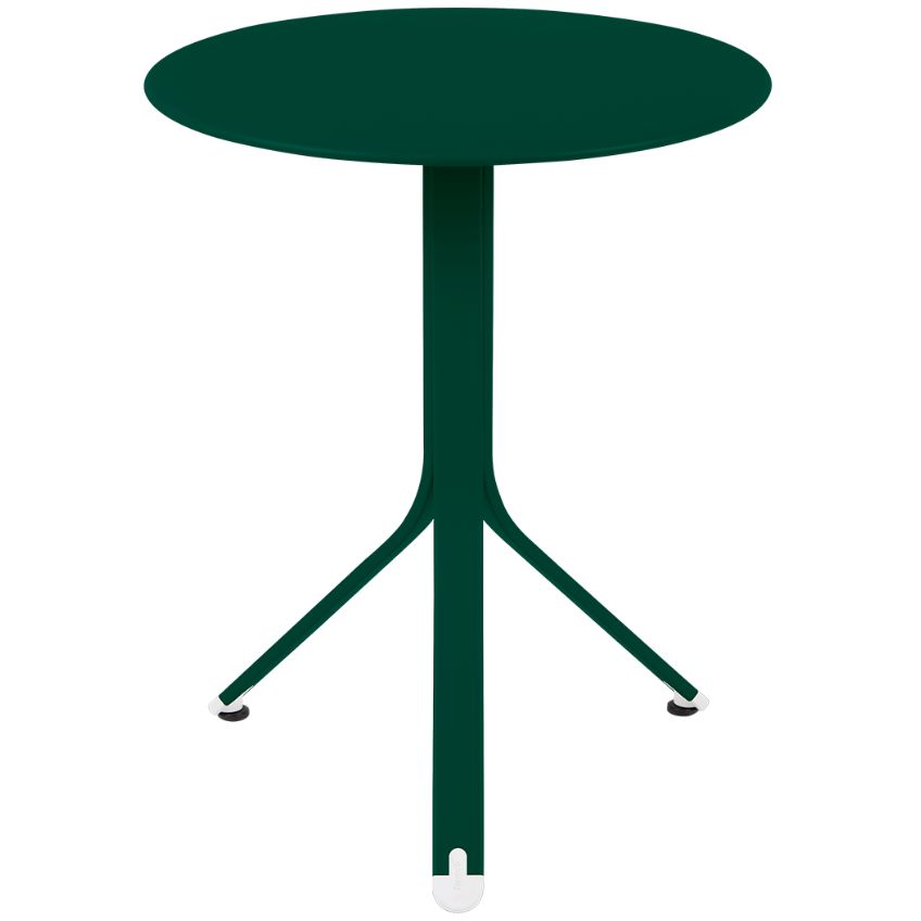 Tmavě zelený kovový stůl Fermob Rest'O Ø 60 cm Fermob