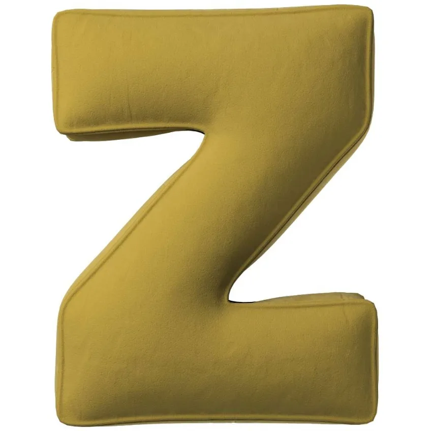 Yellow Tipi sametový polštář písmeno Z