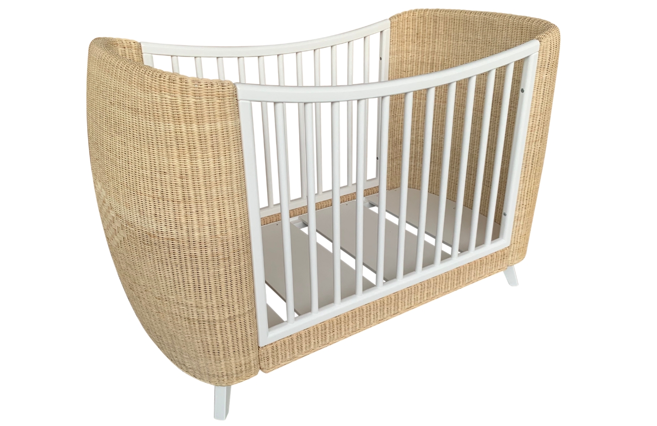 Théo Bébé Bílá dětská postýlka Coquillage 60 x 120 cm Théo Bébé