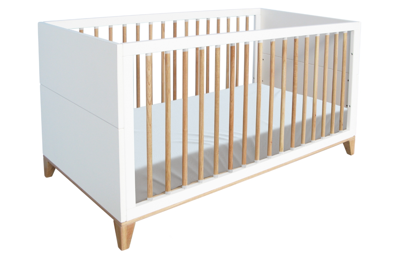 Théo Bébé Bílá lakovaná rostoucí postýlka Naia 70 x 140 cm Théo Bébé