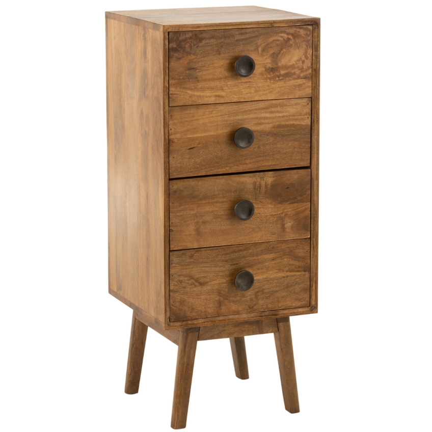 Hnědá dřevěná komoda J-line Oram 88 x 40 cm J-line