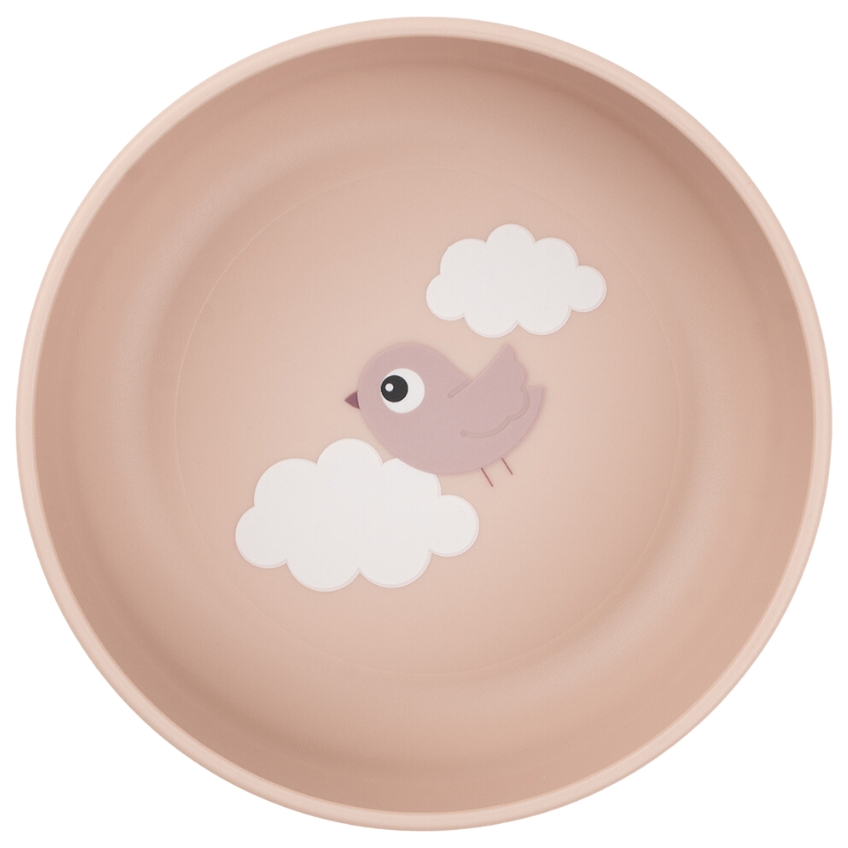 Růžová plastová miska Done by Deer Happy clouds Done by Deer