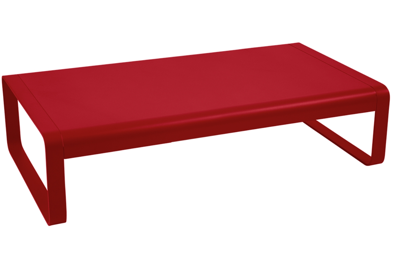 Makově červený červený hliníkový zahradní konferenční stolek Fermob Bellevie 138 x 80 cm Fermob