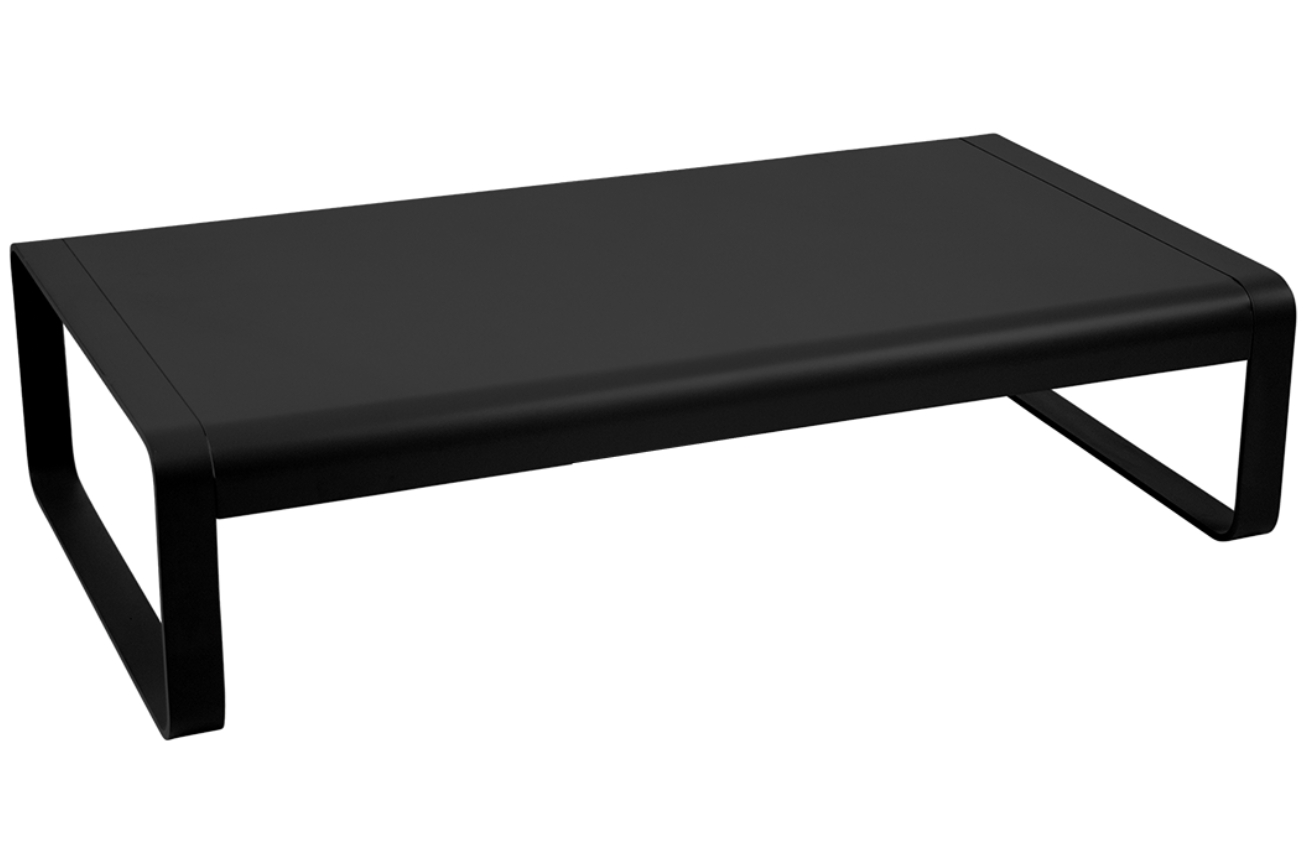 Černý hliníkový zahradní konferenční stolek Fermob Bellevie 138 x 80 cm Fermob