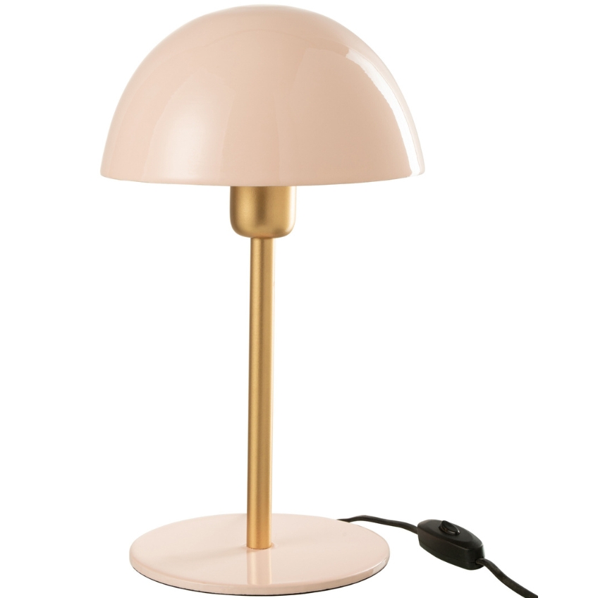 Růžová kovová stolní lampa J-Line Nontle J-line
