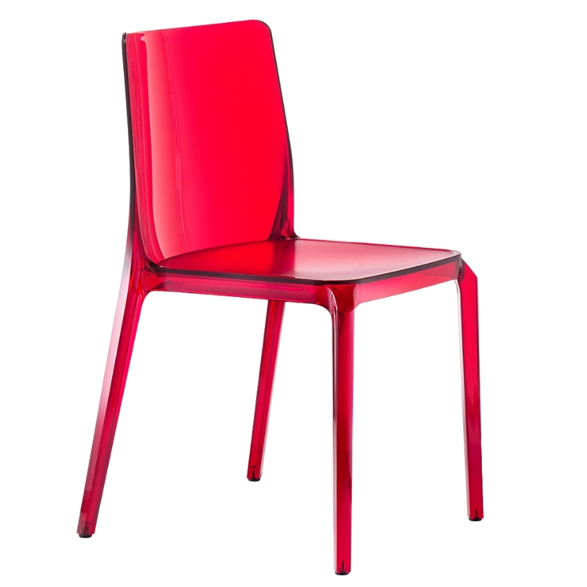 Pedrali Červená plastová jídelní židle Blitz 640 Pedrali