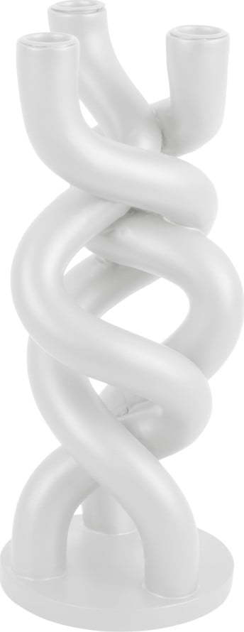 Bílý keramický svícen na tři svíčky PT LIVING Twisted