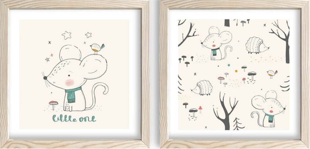 Dětské obrázky v sadě 2 ks 33x68 cm Little One – Wallity Wallity