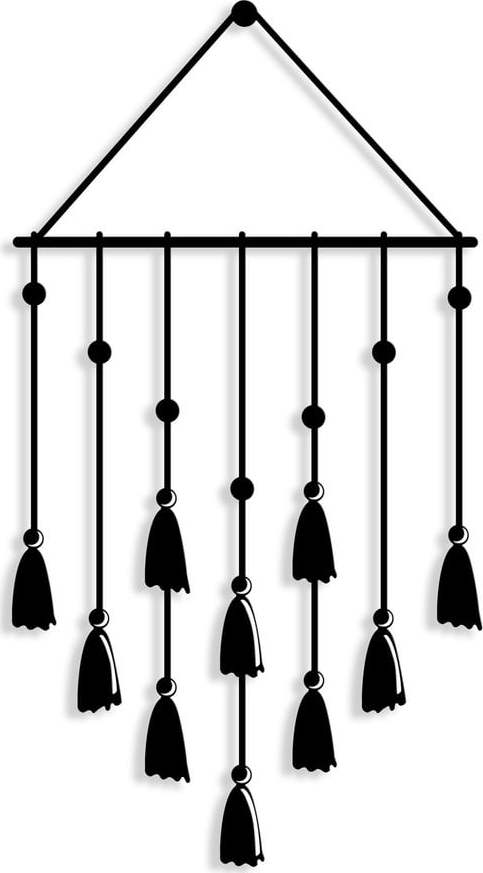 Kovová nástěnná dekorace 33x60 cm Tassel – Wallity Wallity