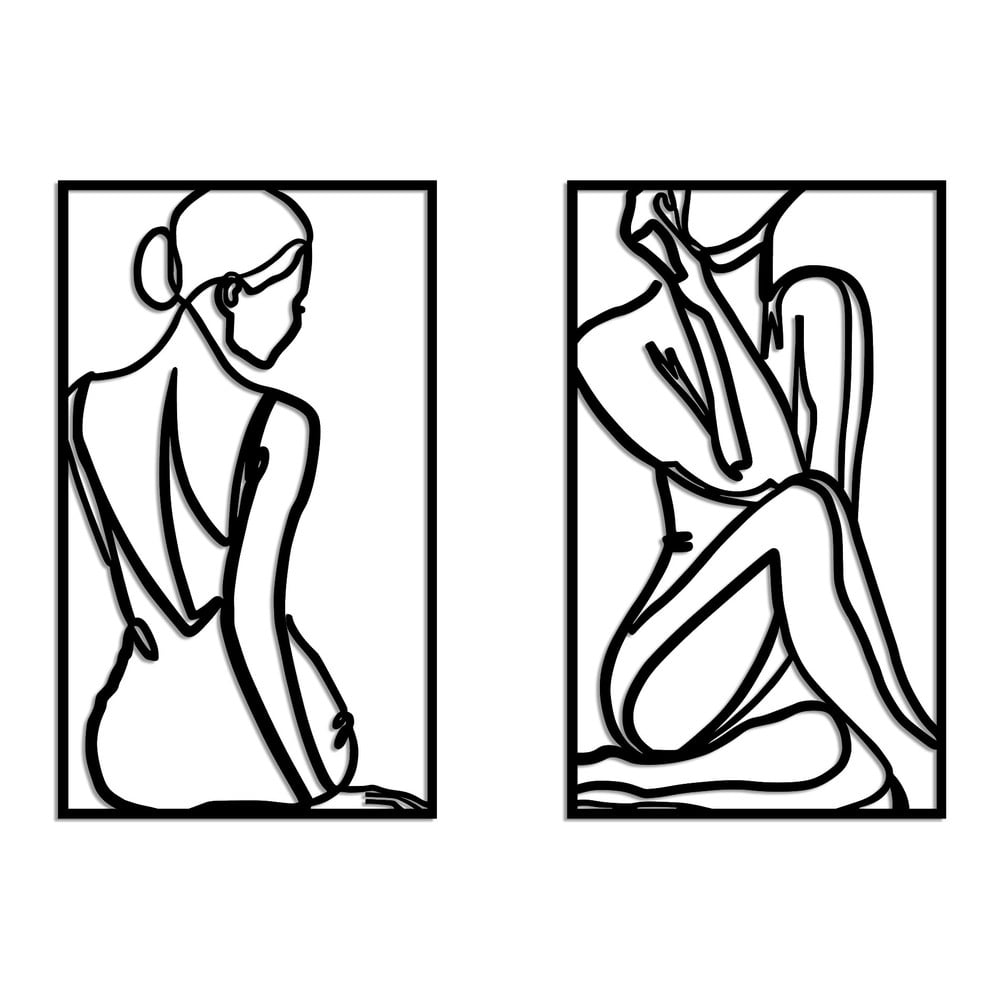 Kovová nástěnná dekorace 42x70 cm Minimalist Female – Wallity Wallity