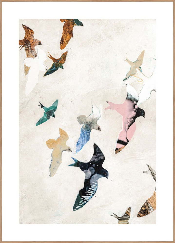 Obraz 30x40 cm Abstract Birds – Malerifabrikken Malerifabrikken