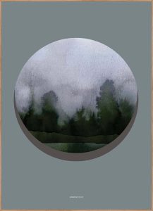 Obraz 50x70 cm Water Circle &ndash; Malerifabrikken Malerifabrikken