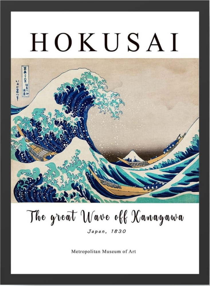 Plakát 35x45 cm Hokusai – Wallity Wallity