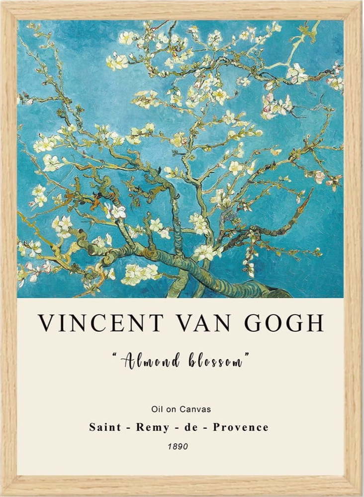 Plakát v rámu 35x45 cm Vincent Van Gogh – Wallity Wallity