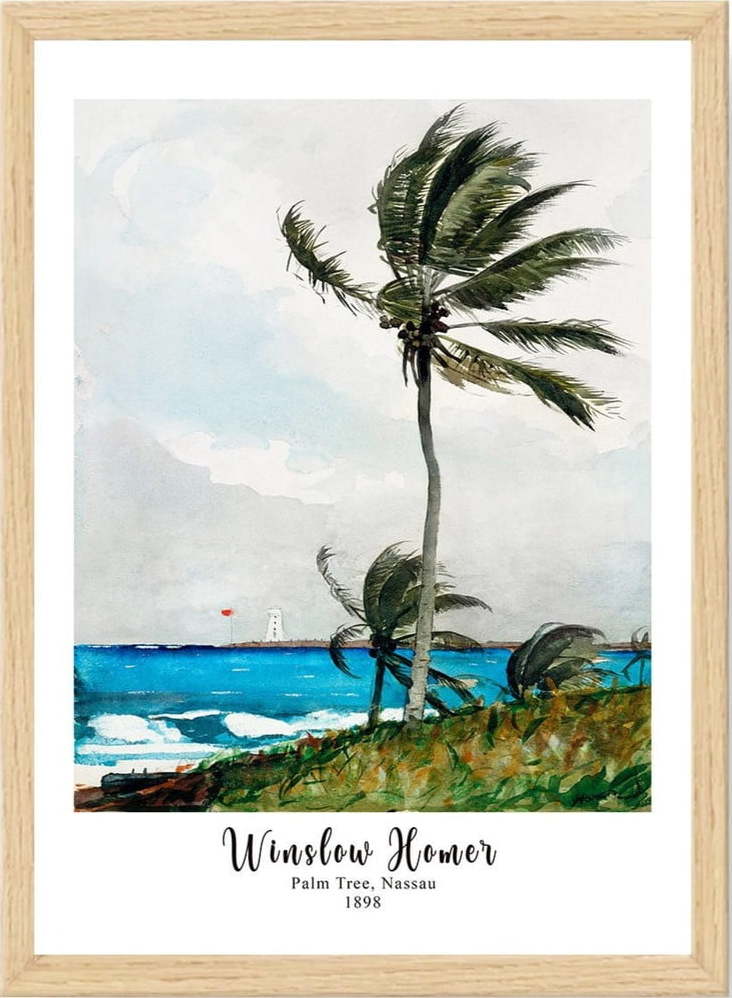 Plakát v rámu 55x75 cm Winslow Homer – Wallity Wallity