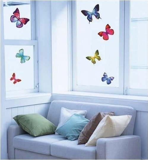 Sada 26 samolepek Ambiance Exotic Butterflies Ambiance