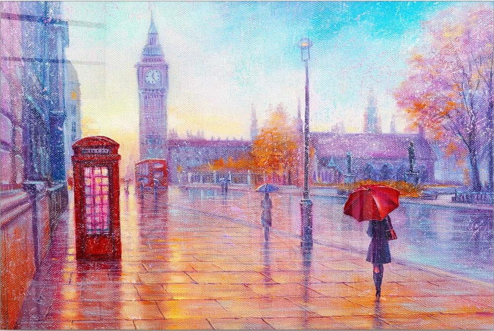 Skleněný obraz 100x70 cm London – Wallity Wallity