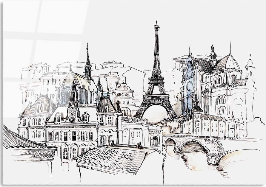 Skleněný obraz 70x100 cm Paris – Wallity Wallity