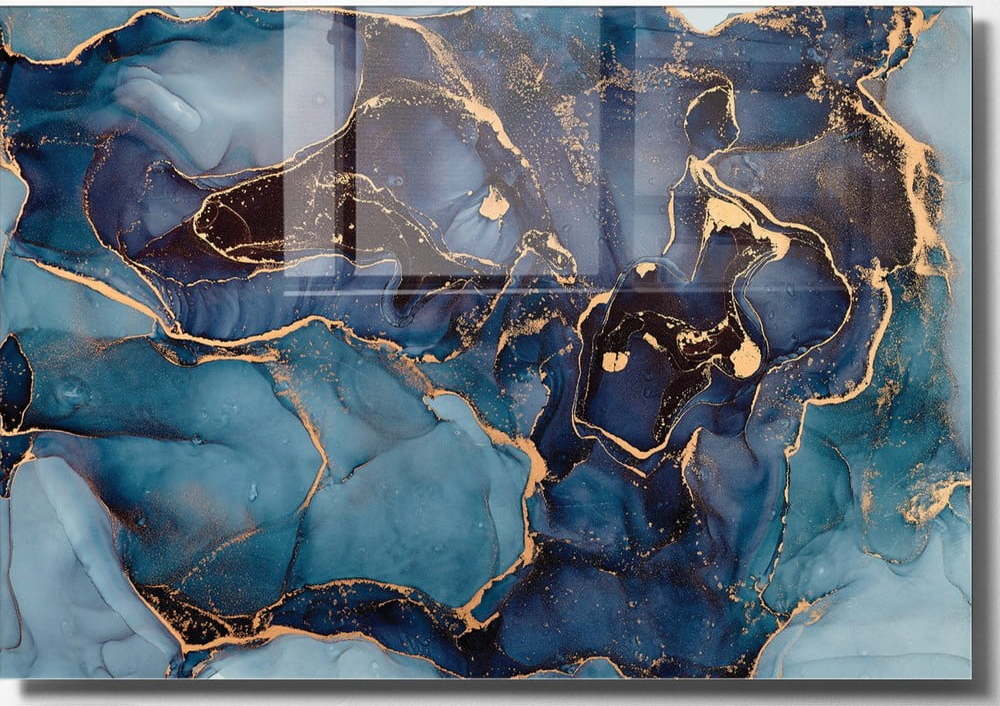 Skleněný obraz 70x50 cm Dark Marble – Wallity Wallity