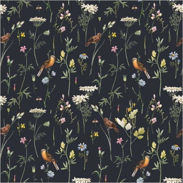 Tapeta 100x280 cm Meadow with Birds – Dekornik Dekornik