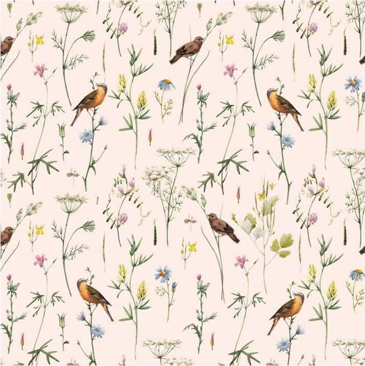 Tapeta 100x280 cm Meadow with Birds – Dekornik Dekornik