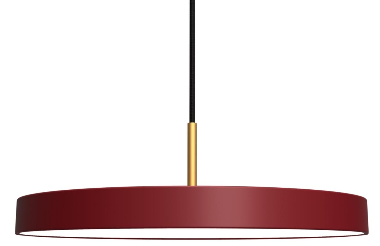 Umage Vínově červené kovové závěsné světlo Asteria Ø 43 cm Umage