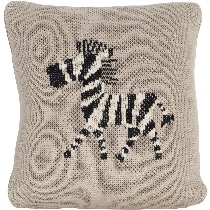 Béžový bavlněný dětský polštář Quax Zebra 30 x 30 cm Quax