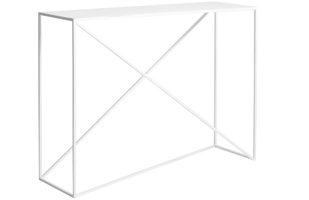 Nordic Design Bílý kovový toaletní stolek Mountain 100 x 30 cm Nordic Design