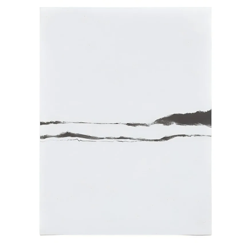 Kave Home Černobílý abstraktní plakát Istan 28 x 21 cm