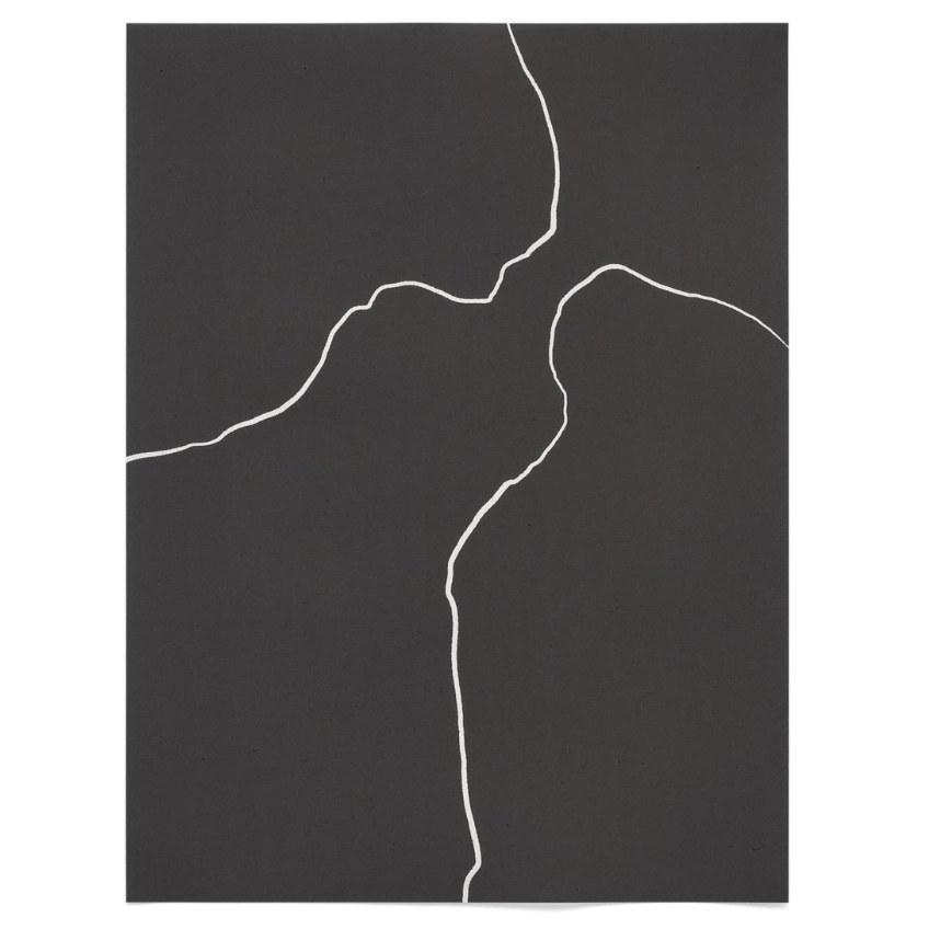Černobílý abstraktní plakát Kave Home Keilani 56 x 42 cm Kave Home