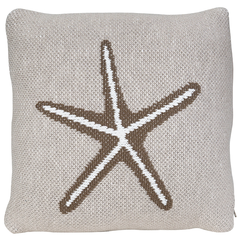 Šedý bavlněný dětský polštář Quax Starfish 30 x 30 cm Quax