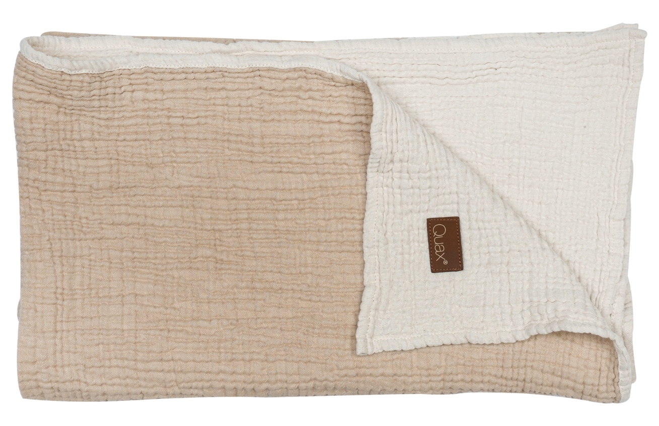 Béžová mušelínová dětská deka Quax Natural 110 x 90 cm Quax