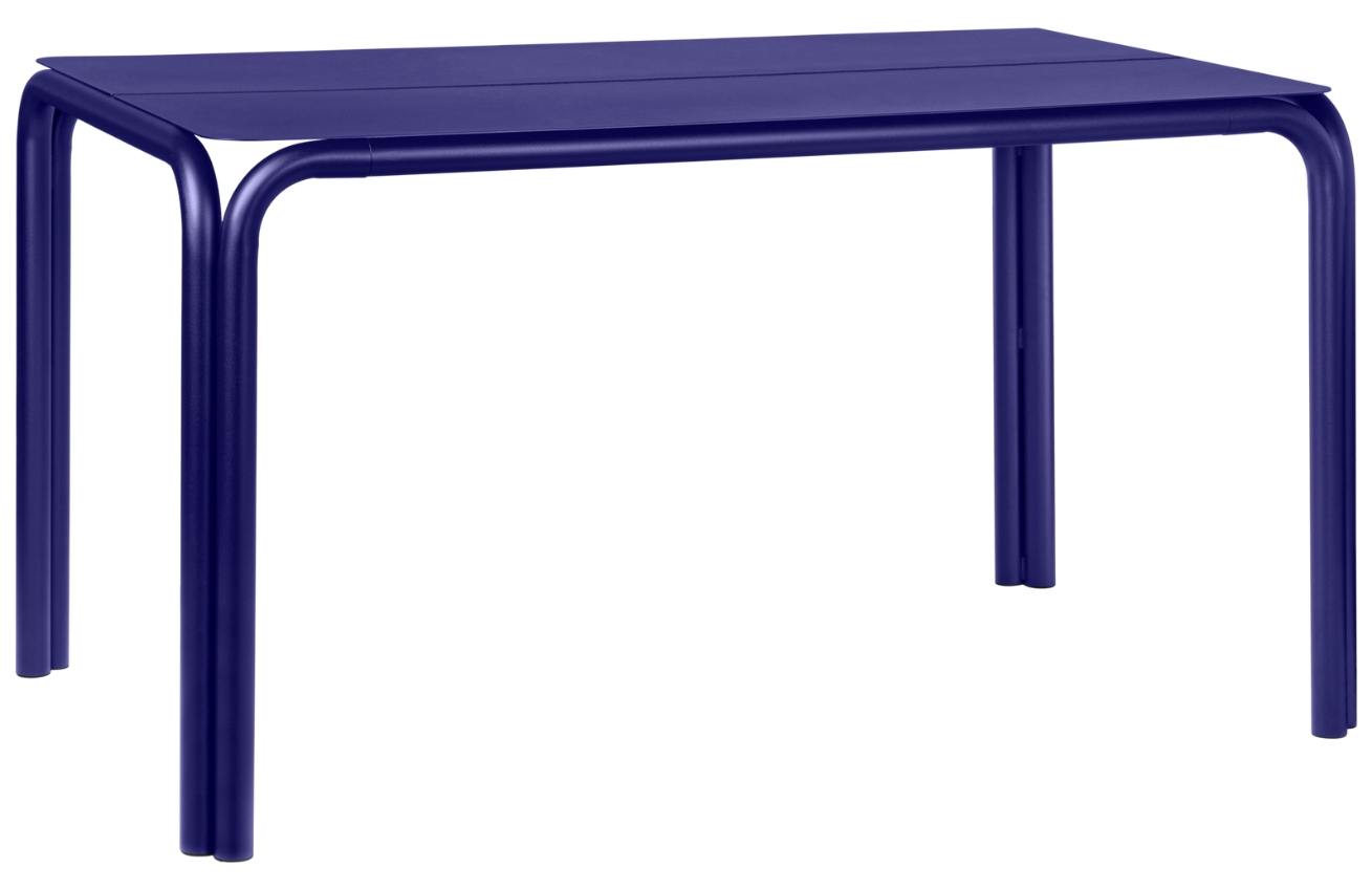 Noo.ma Modrý kovový jídelní stůl Nokk 135 x 84 cm Noo.ma